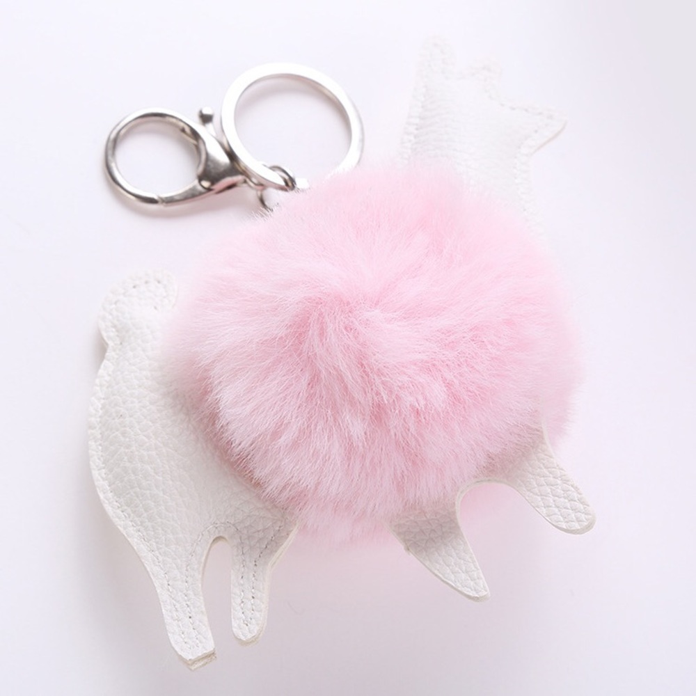LAST 1! NEW Llama Faux Fur Pom Keychain Bag Charm - Picture 3 of 3